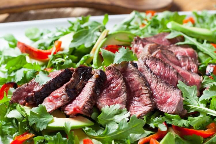 Beef Salad with Jalapeño Lime Dressing & Marinade