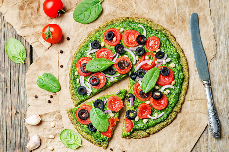Gluten-free Crust with Pepita Lime Dip & Spread and Veggies
